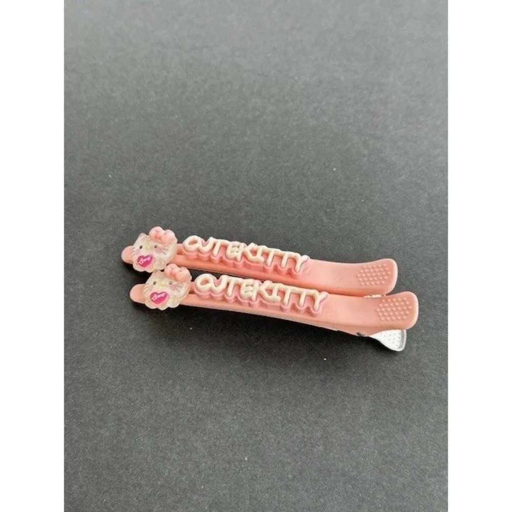 2 New Cute Hello Kitty Long hair clip hair accessories ~ cute